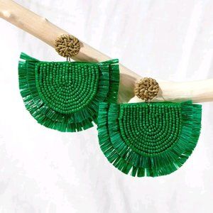 New! Anthro Habana Beased Fan Earrings